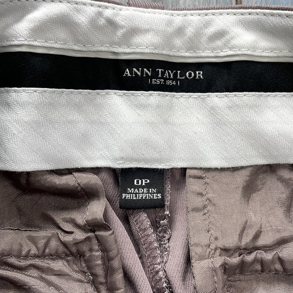 Ann Taylor Trousers Gray/Brown 0P - Picture 2 of 8